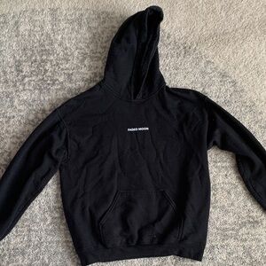 Faded Moon Black Hoodie Sweatshirt